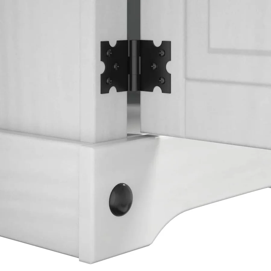 Table de chevet Corona Blanc 35 x 32,5 x 58 cm Pin massif - 11