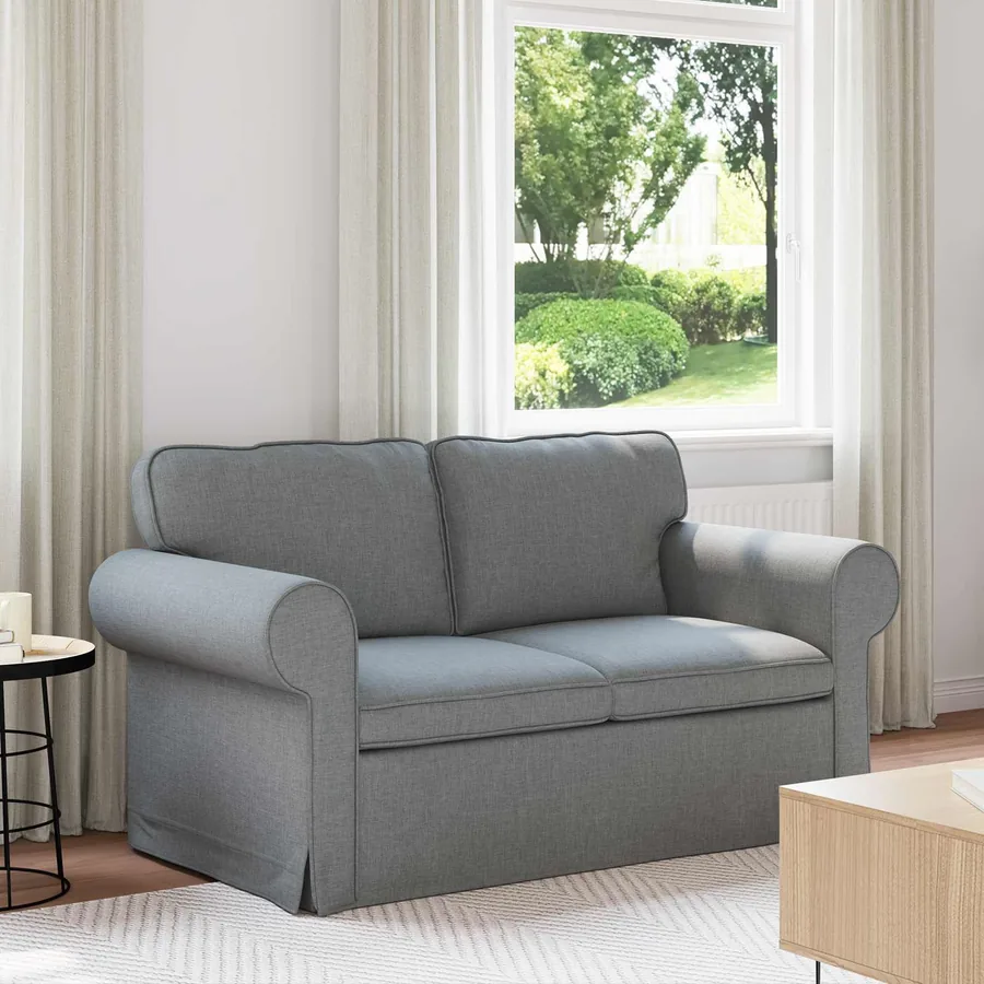Canapé Gris clair 155 x 82 x 80 cm tissu