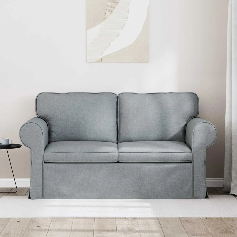 Canapé Gris clair 155 x 82 x 80 cm tissu - 3