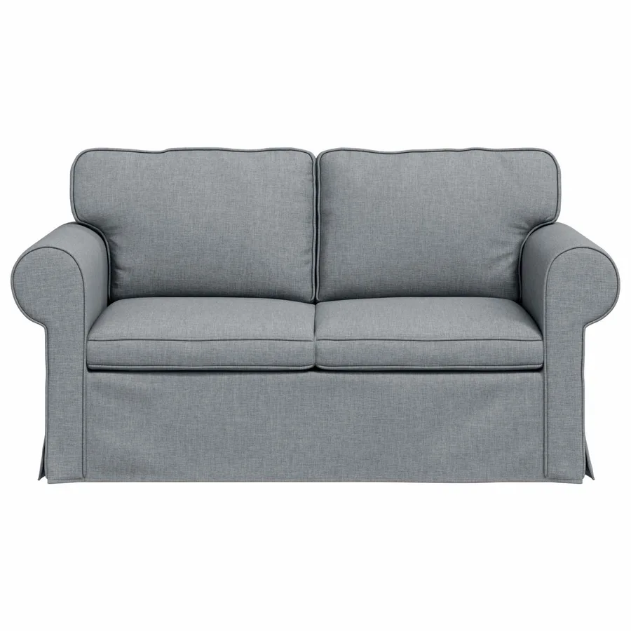 Canapé Gris clair 155 x 82 x 80 cm tissu - 4