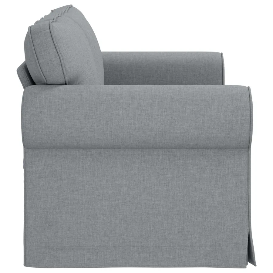 Canapé Gris clair 155 x 82 x 80 cm tissu - 5
