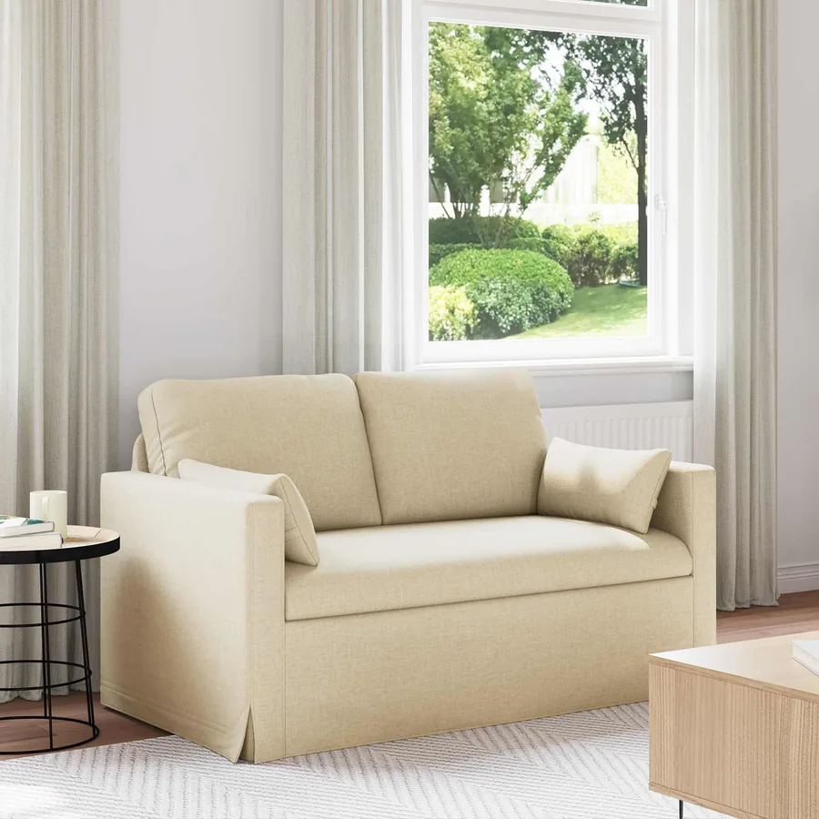 Canapé Crème 139 x 78 x 80 cm tissu