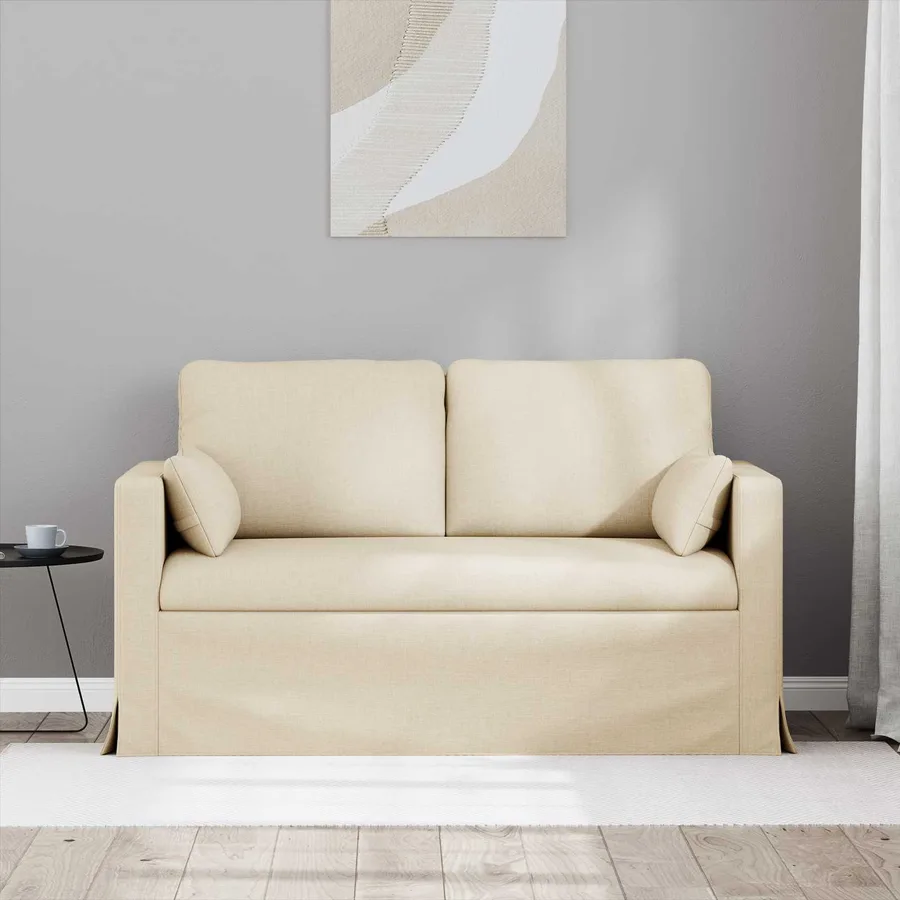 Canapé Crème 139 x 78 x 80 cm tissu - 3