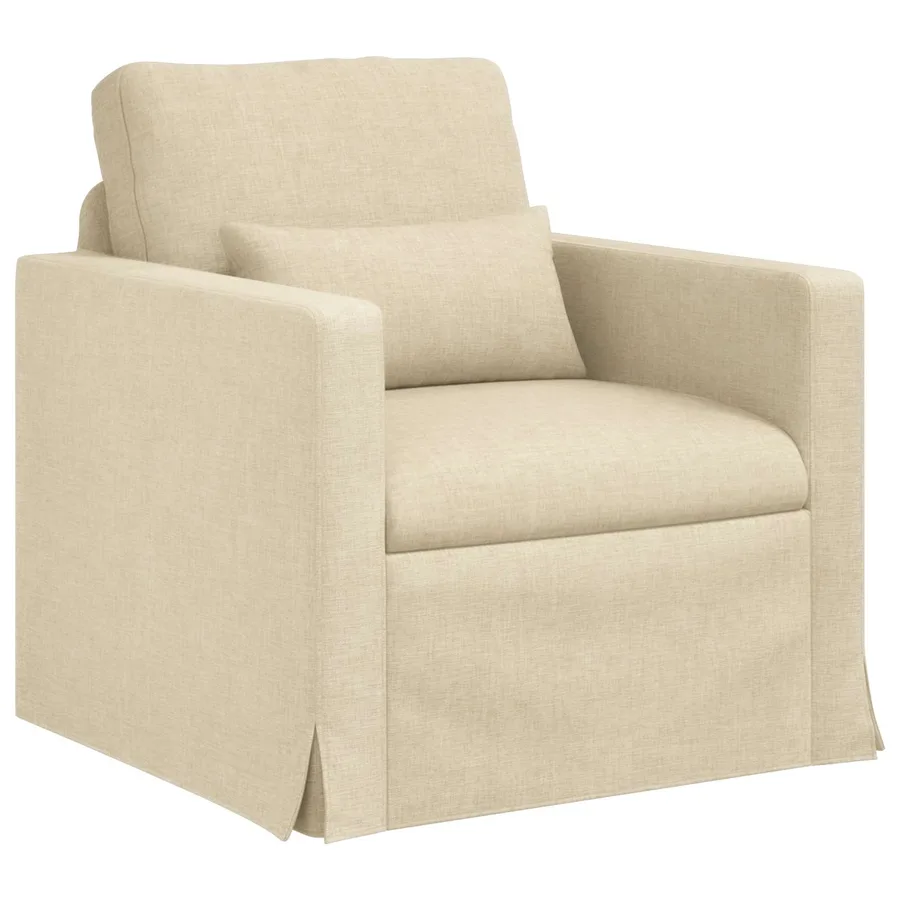 Ensemble de Canapés 2 pcs Crème 139 x 78 x 80 cm tissu - 4
