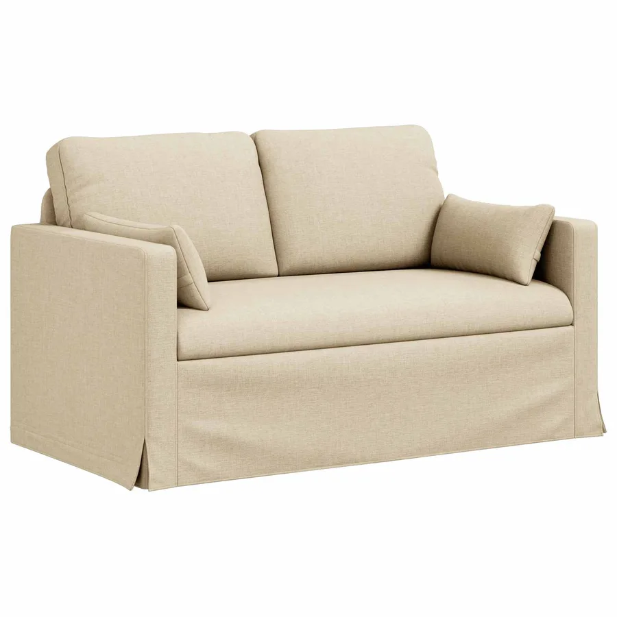 Ensemble de Canapés 2 pcs Crème 139 x 78 x 80 cm tissu - 5