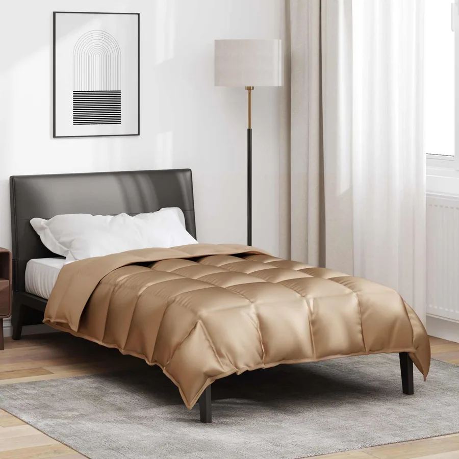 Duvet d'hiver Doré 135 x 200 cm Satin et Microfibre