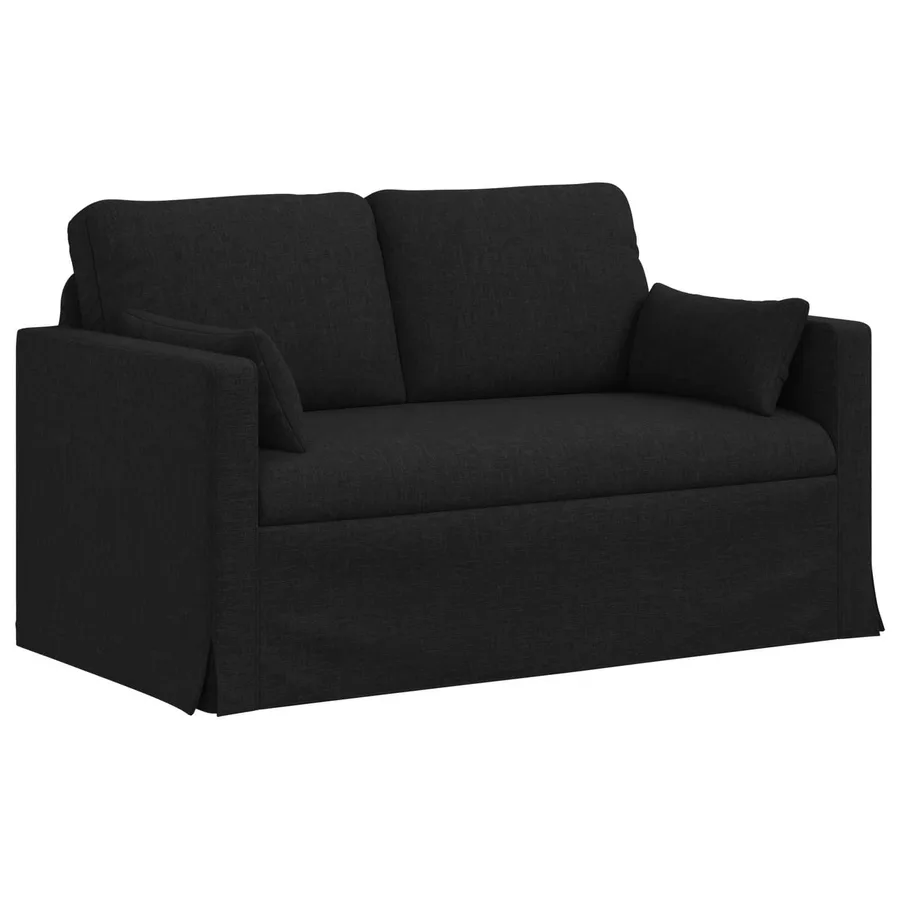 Canapé Noir 139 x 78 x 80 cm tissu - 2
