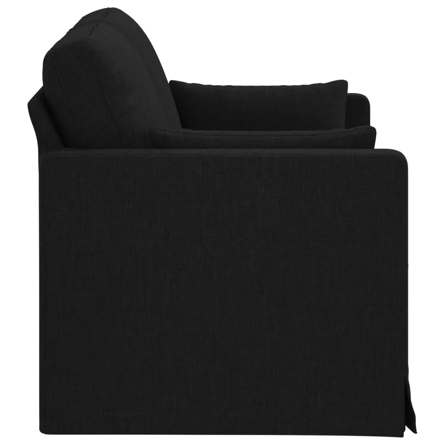 Canapé Noir 139 x 78 x 80 cm tissu - 5
