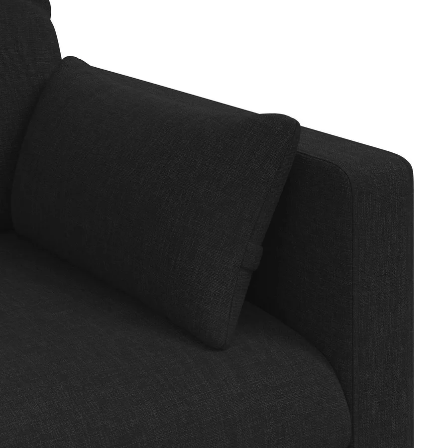 Canapé Noir 139 x 78 x 80 cm tissu - 7