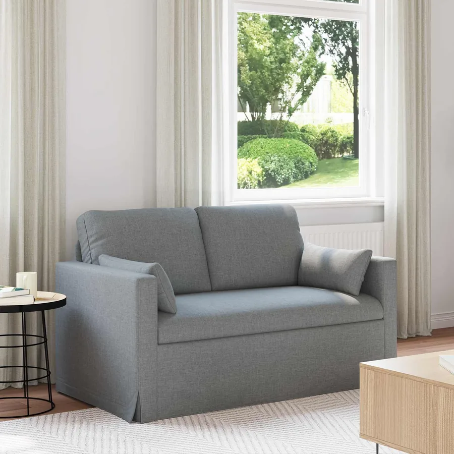 Canapé Gris clair 139 x 78 x 80 cm tissu