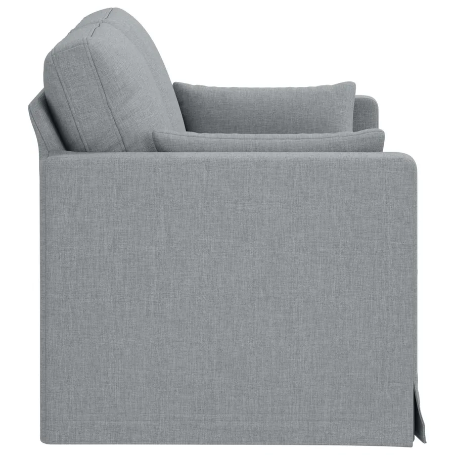 Canapé Gris clair 139 x 78 x 80 cm tissu - 5