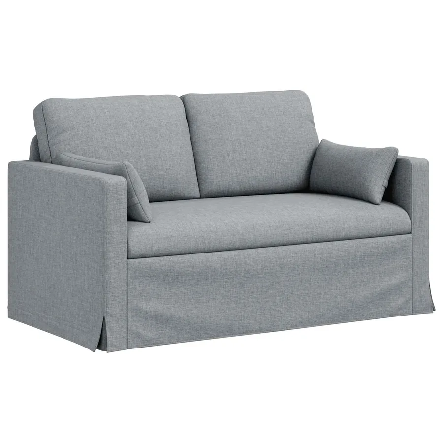 Ensemble de Canapés 2 pcs Gris clair 139 x 78 x 80 cm tissu - 5