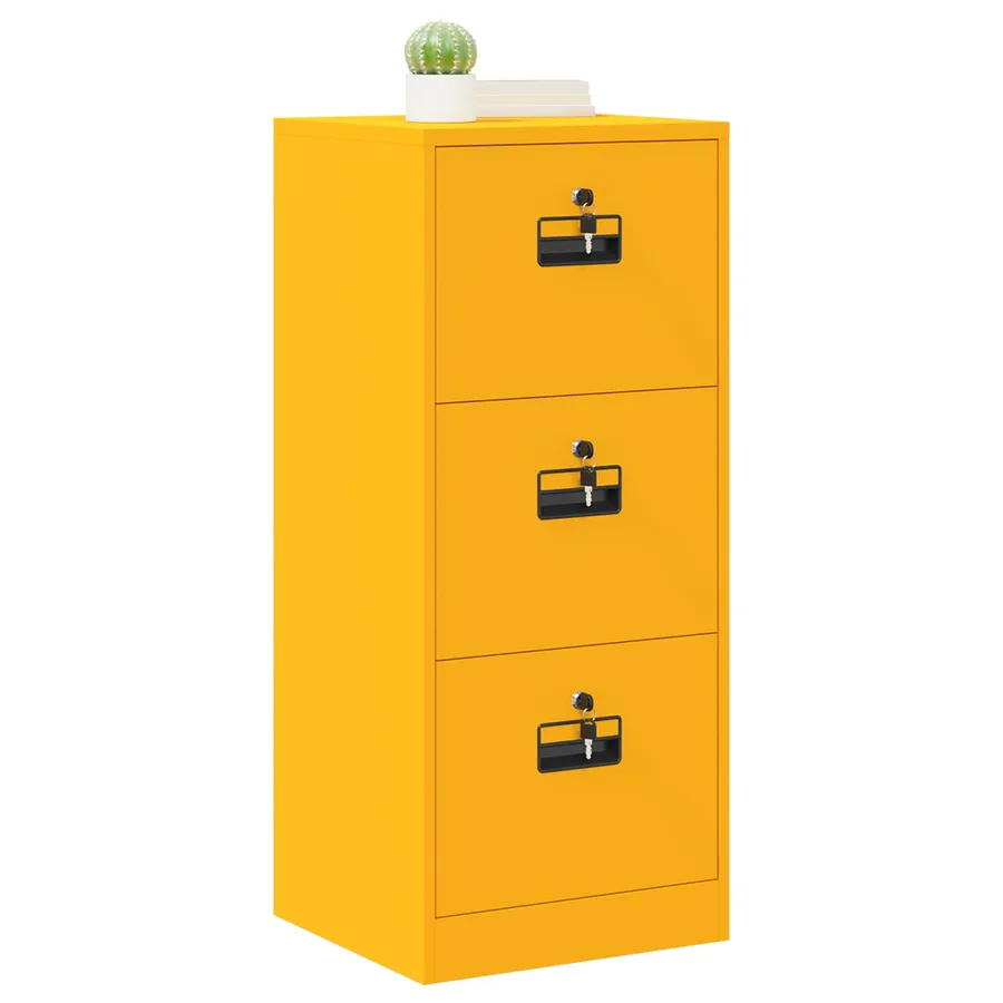 Cabinet de Dossier Jaune moutarde 45,5 x 42 x 106,5 cm - 3