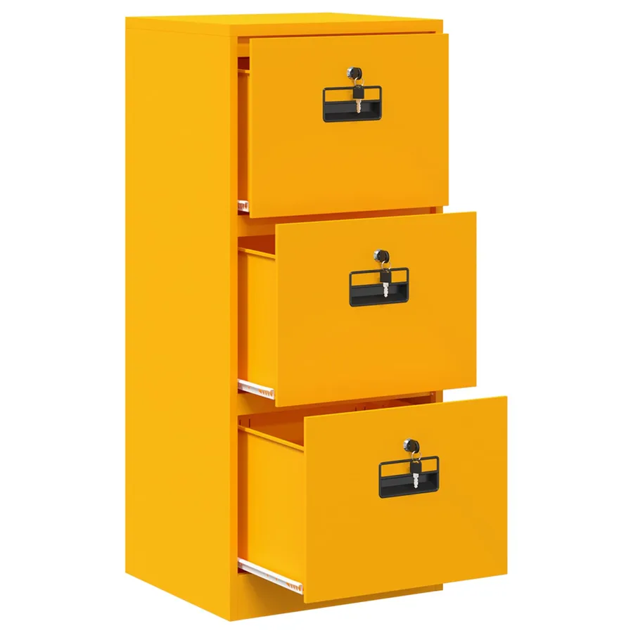 Cabinet de Dossier Jaune moutarde 45,5 x 42 x 106,5 cm - 6