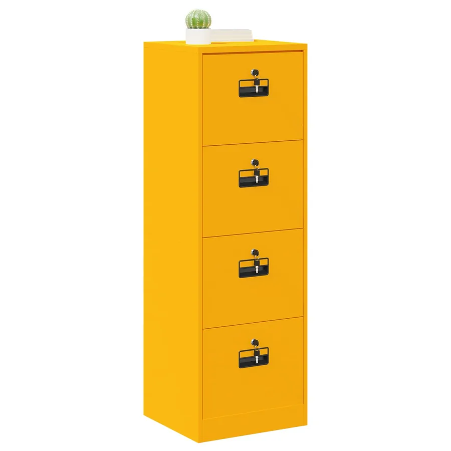 Cabinet de Dossier Jaune moutarde 45,5 x 42 x 139 cm - 3