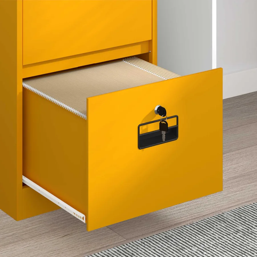 Cabinet de Dossier Jaune moutarde 45,5 x 42 x 139 cm - 5