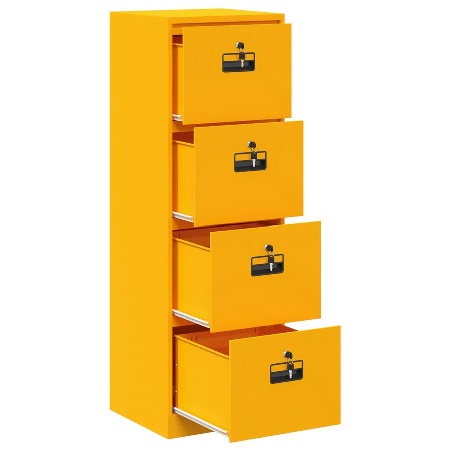Cabinet de Dossier Jaune moutarde 45,5 x 42 x 139 cm - 6