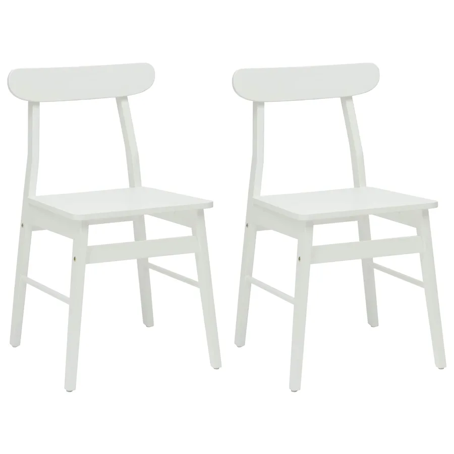 Chaise de salle à manger 2 pcs Blanc 43 x 44,5 x 77 cm - 2