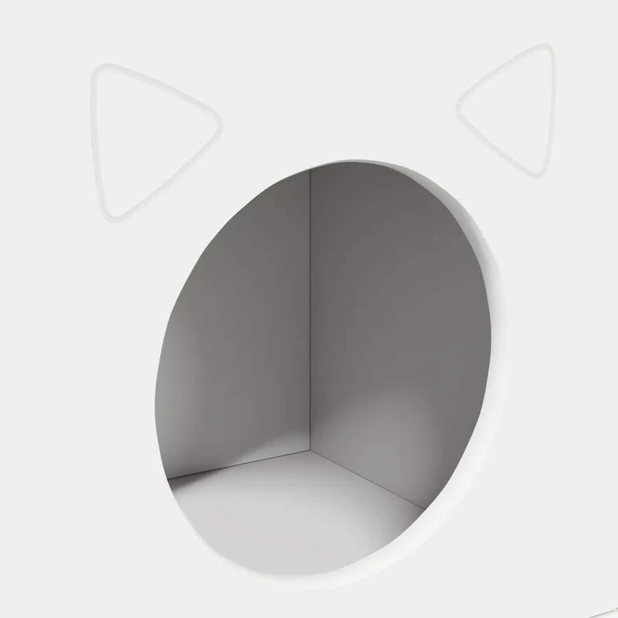 Maison pour chat Blanc 72 x 42.5 x 70 cm Bois d'ingénierie - 11