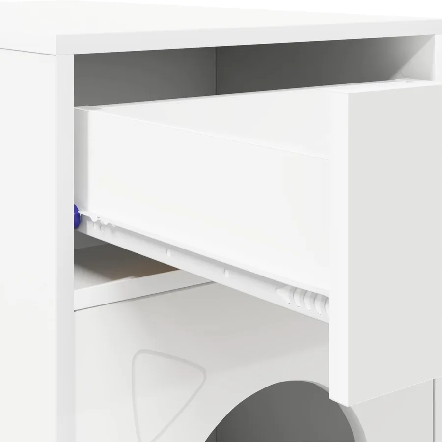 Maison pour chat Blanc 72 x 42.5 x 70 cm Bois d'ingénierie - 9