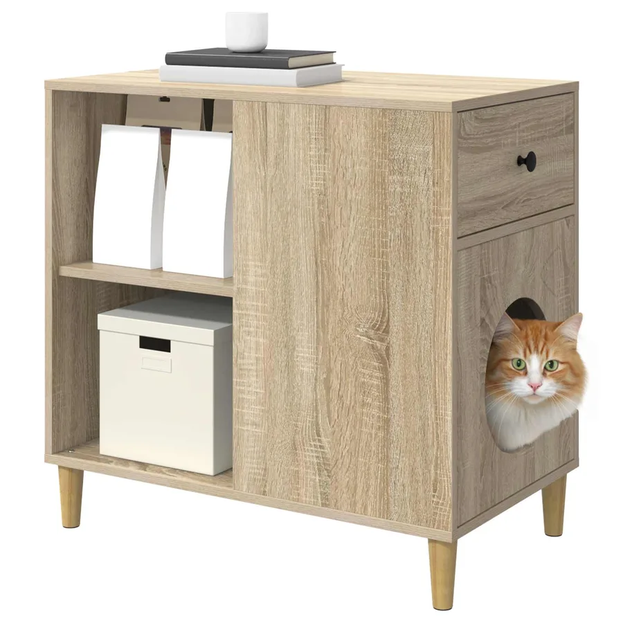 Maison pour chat Sonoma 72 x 42.5 x 70 cm Bois d'ingénierie - 3
