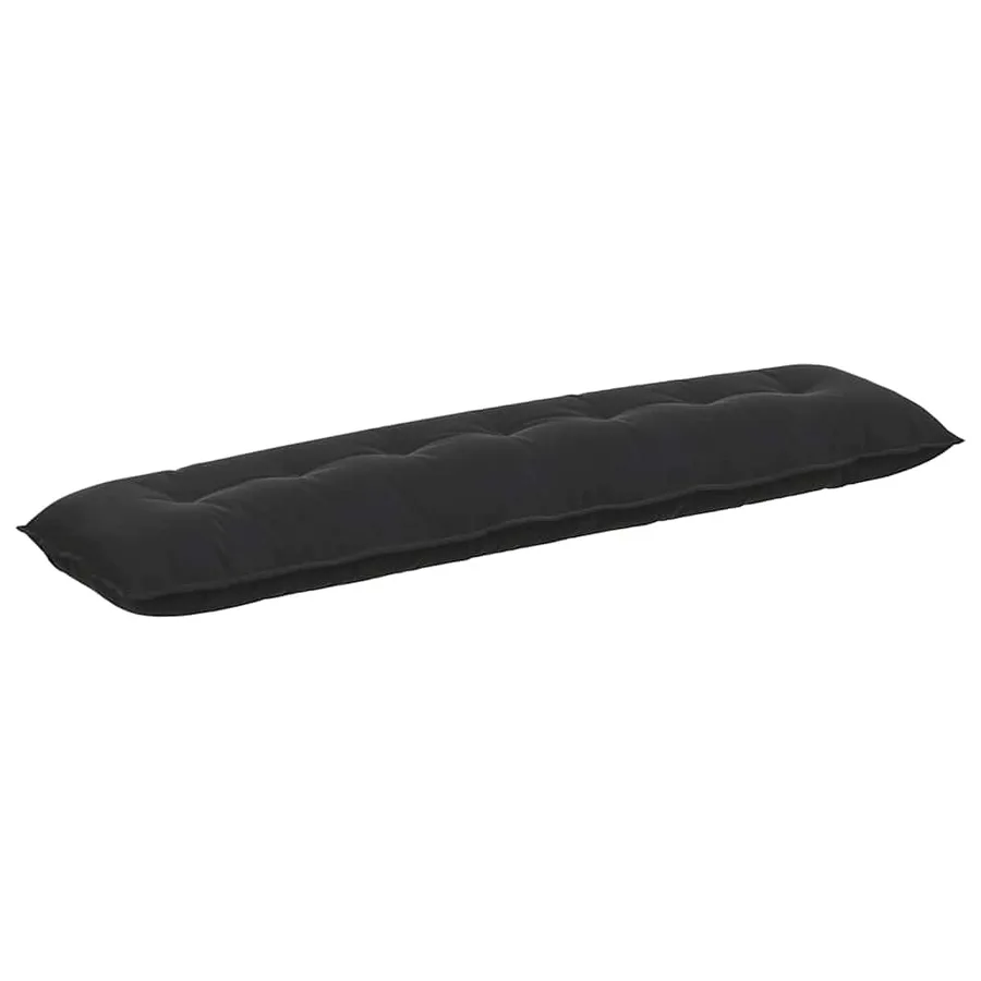 Coussin de Dos Noir 200 x 50 cm Tissu en velours côtelé - 2