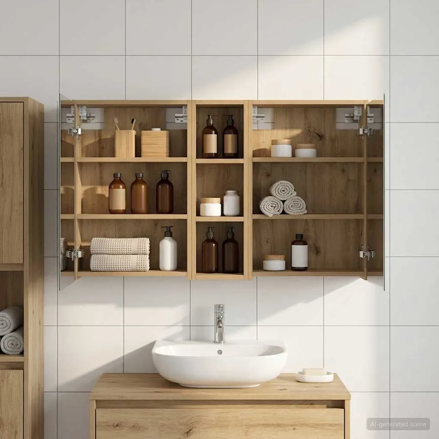 Ensemble de Meubles de Salle de Bain 3 pc 106 x 16 x 62,5 cm