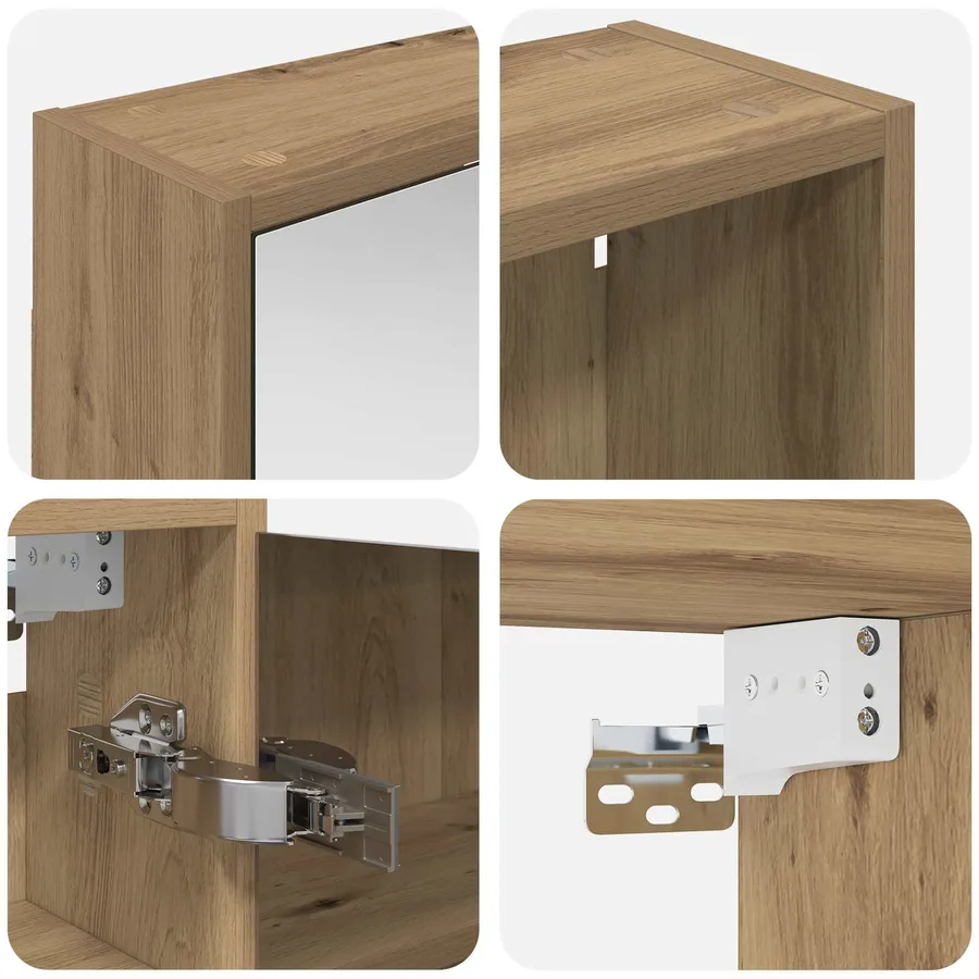 Ensemble de Meubles de Salle de Bain 3 pc 106 x 16 x 62,5 cm - 8