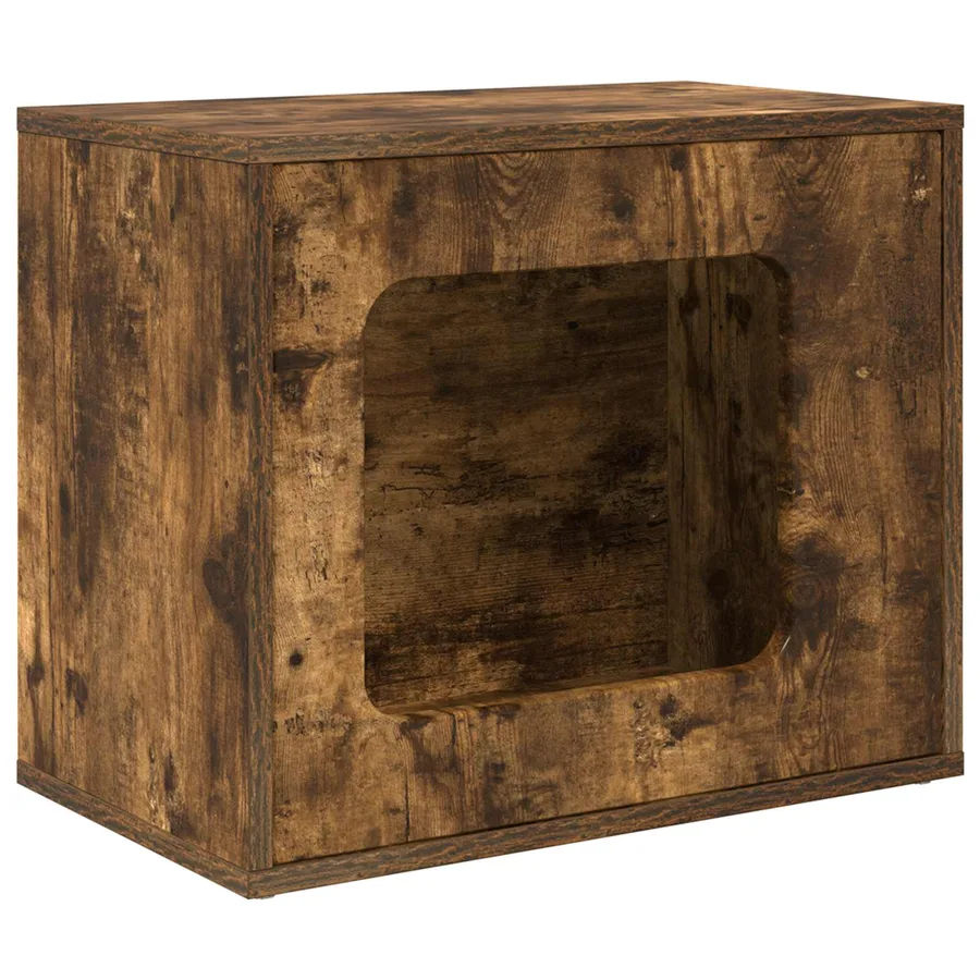 Maison pour chat Chêne fumé 51 x 30 x 42,5 cm Bois d'ingénierie - 2