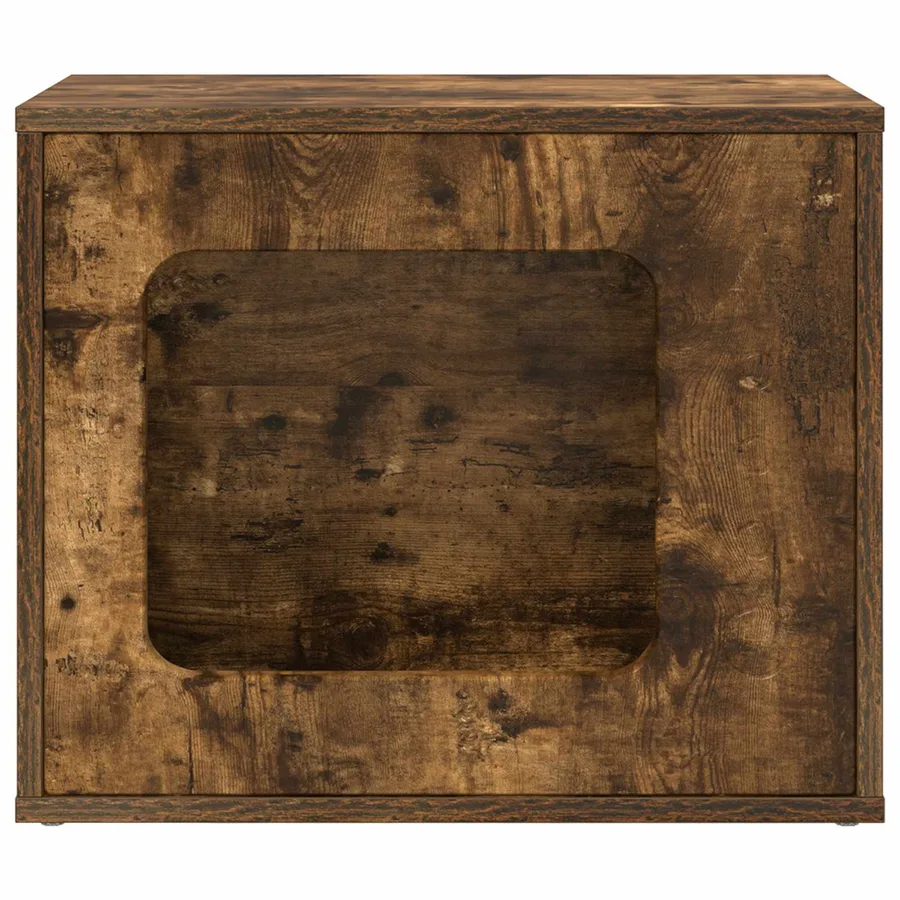 Maison pour chat Chêne fumé 51 x 30 x 42,5 cm Bois d'ingénierie - 5