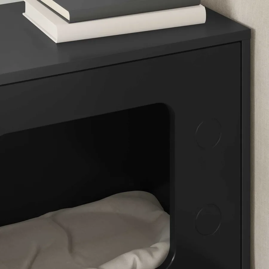 Maison pour chat Noir 51 x 30 x 52 cm Bois d'ingénierie - 4