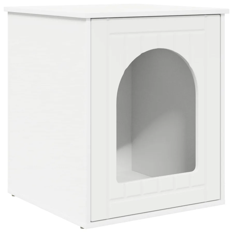 Maison pour chat Blanc 53 x 52 x 62 cm Bois d'ingénierie - 2