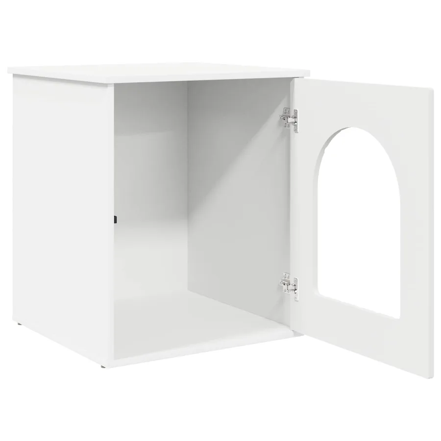 Maison pour chat Blanc 53 x 52 x 62 cm Bois d'ingénierie - 5