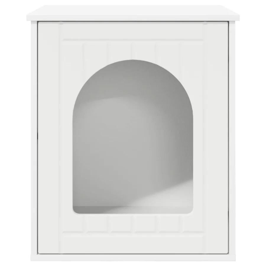 Maison pour chat Blanc 53 x 52 x 62 cm Bois d'ingénierie - 6
