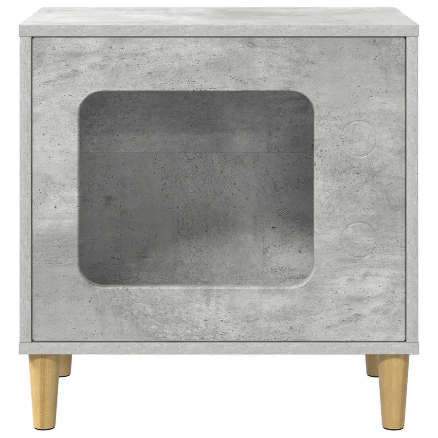Maison pour chat Béton 51 x 30 x 52 cm Bois d'ingénierie - 5