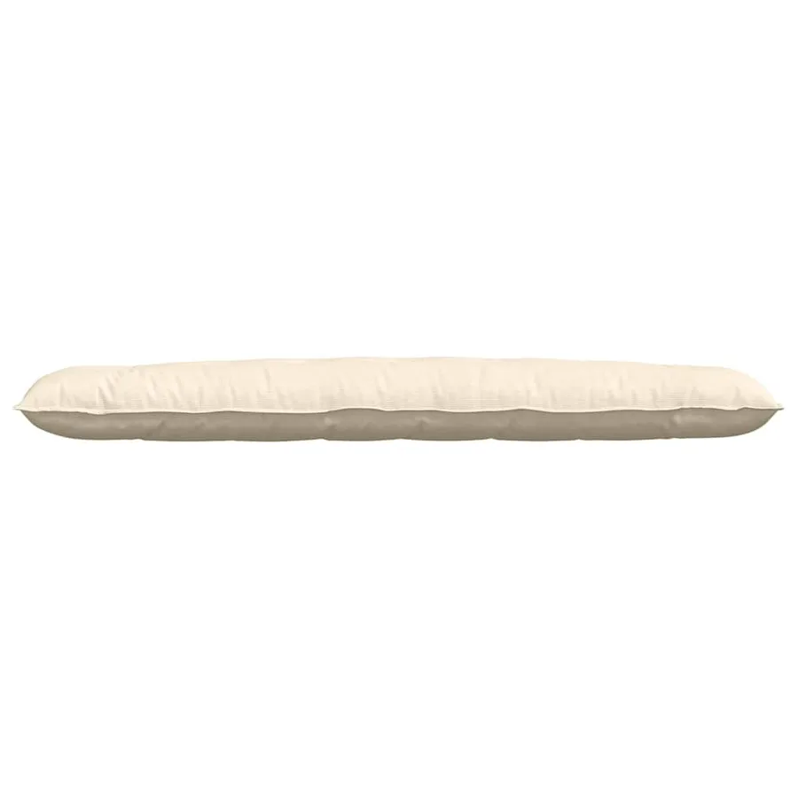 Coussin de Dos Crème 200 x 50 cm Tissu en velours côtelé - 5