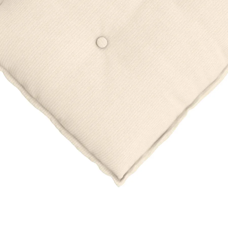 Coussin de Dos Crème 200 x 50 cm Tissu en velours côtelé - 7