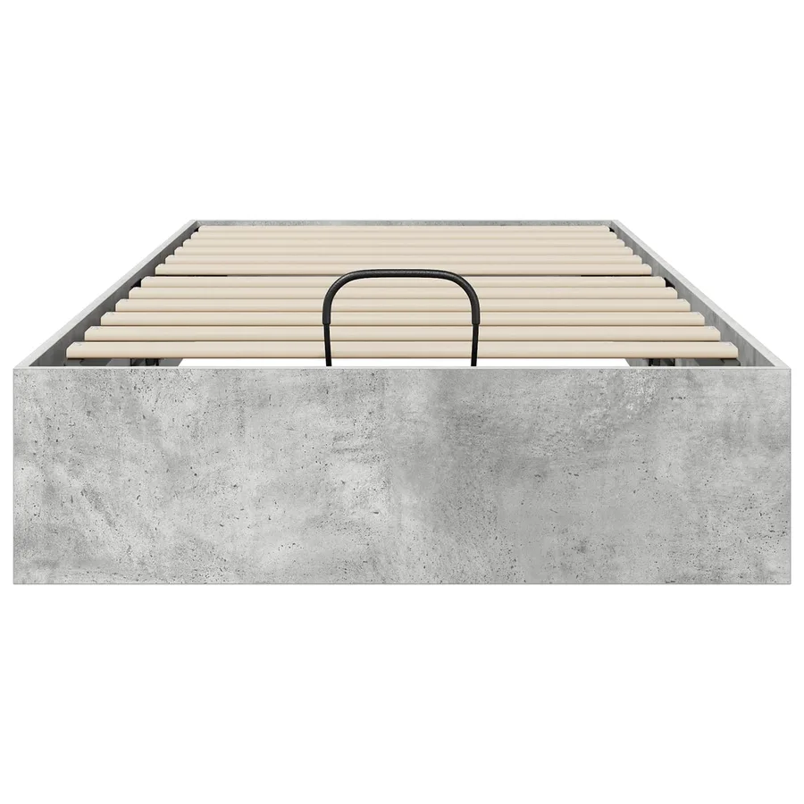 Cadre de lit ottoman Gris Béton 75,5 x 190 cm Bois d’ingénierie - 5