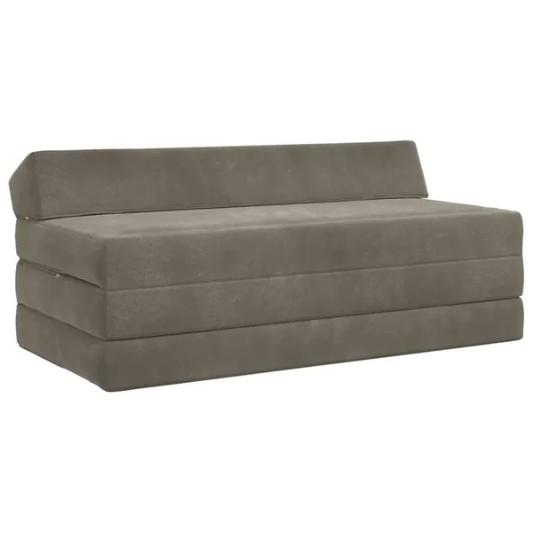 Canapé-lit pliable Gris clair 120 x 60 x 49 cm Tissu