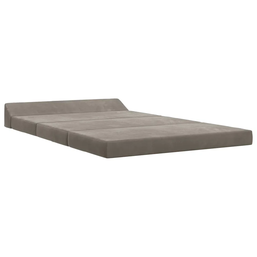Canapé-lit pliable Gris clair 120 x 60 x 49 cm Tissu - 2