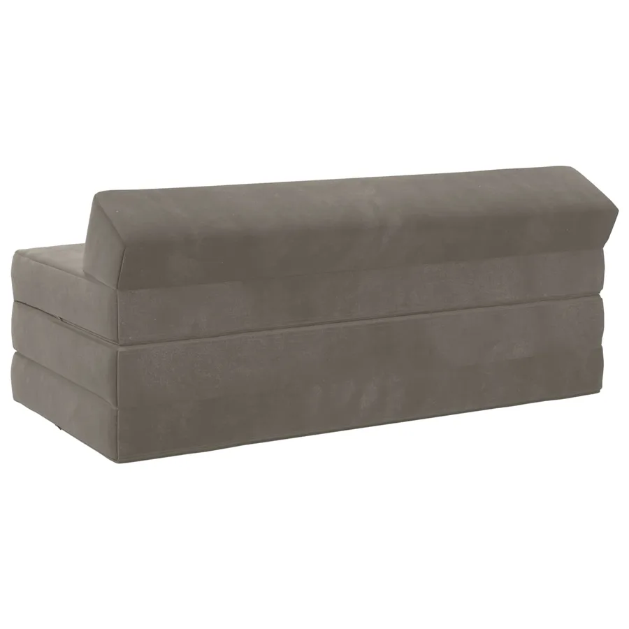 Canapé-lit pliable Gris clair 120 x 60 x 49 cm Tissu - 4