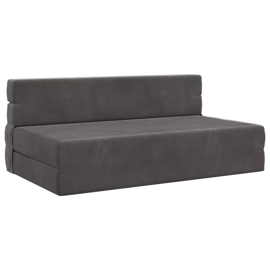 Canapé-lit pliable Gris foncé 152 x 86,5 x 60 cm Tissu - 2