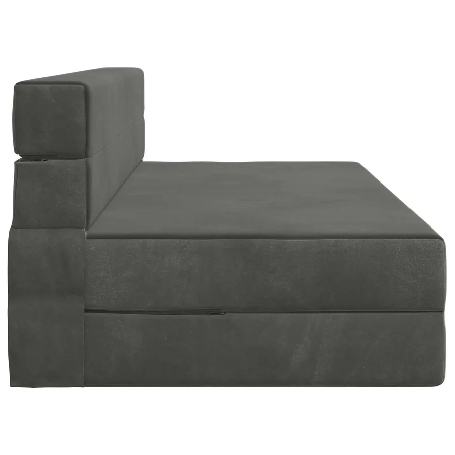 Canapé-lit pliable Gris foncé 152 x 86,5 x 60 cm Tissu - 4