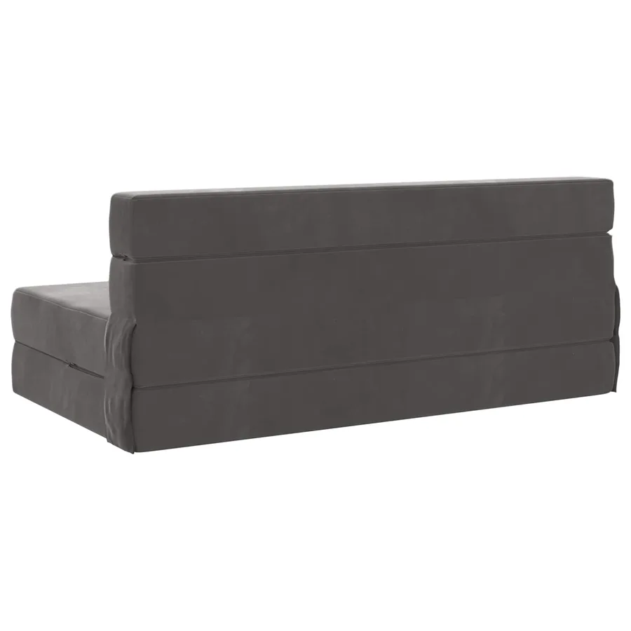 Canapé-lit pliable Gris foncé 152 x 86,5 x 60 cm Tissu - 5
