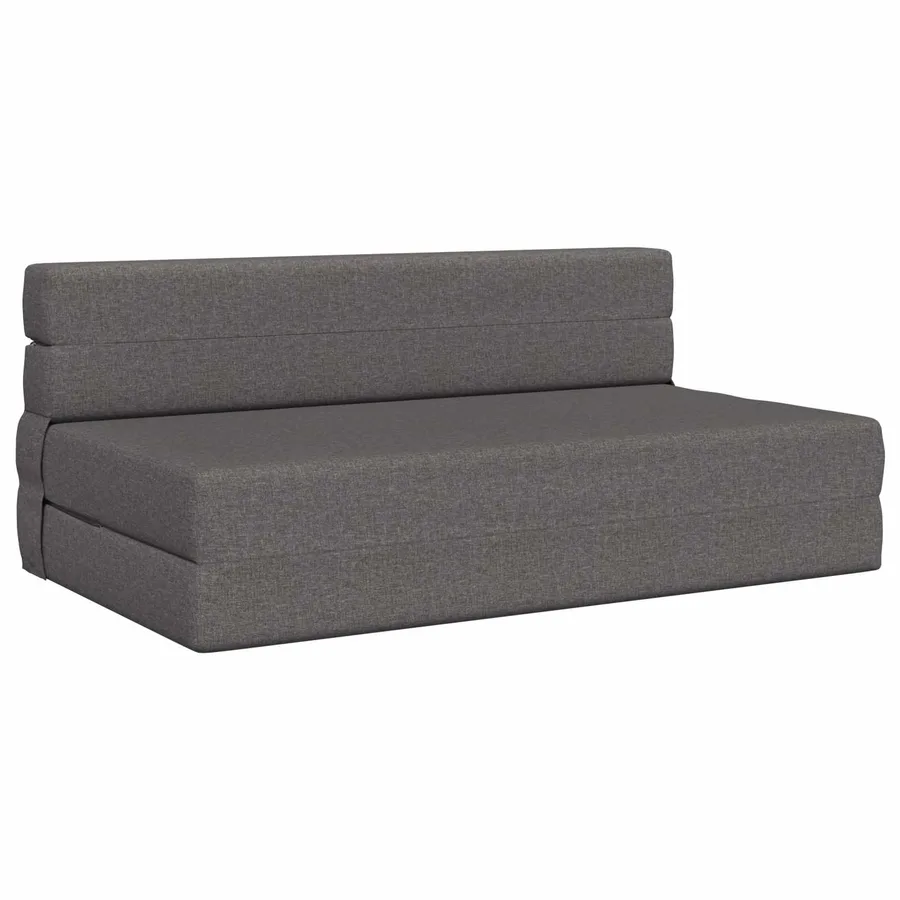 Canapé-lit pliable Gris clair 152 x 86,5 x 60 cm Tissu - 2
