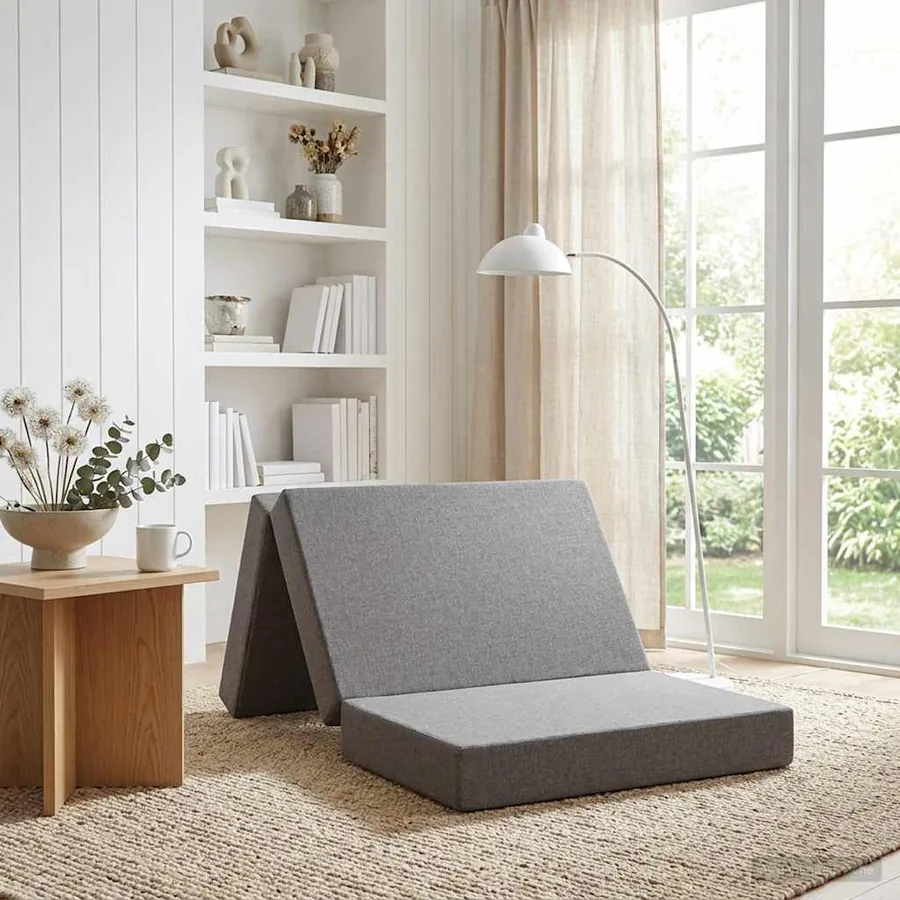 Canapé-lit pliable 90 x 67 x 45 cm Gris clair
