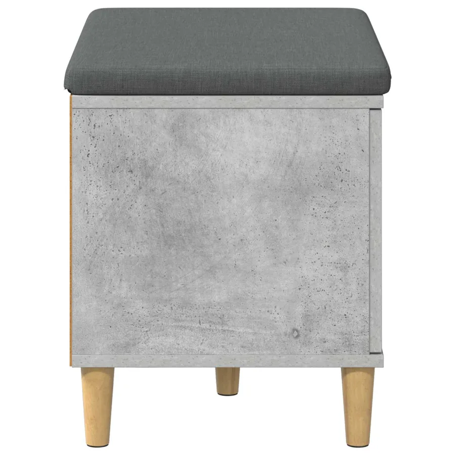 Banc d'entrée avec coussin Gris Béton 60 x 38 x 46 cm - 7