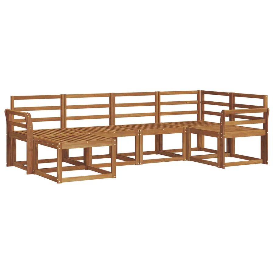 Ensemble de canapés d'extérieur 6 pcs Naturel - 2