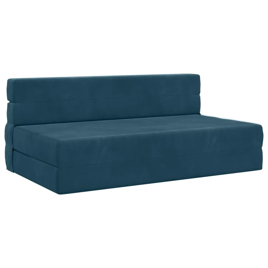 Canapé-lit pliable Bleu 152 x 86,5 x 60 cm Tissu - 2