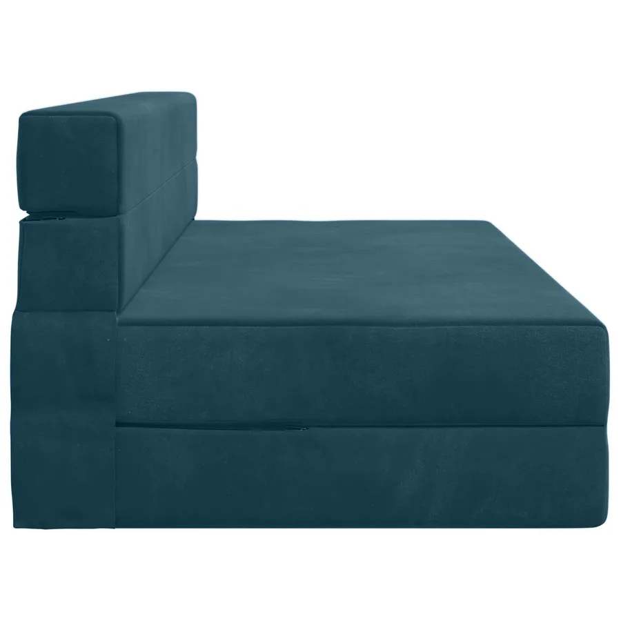 Canapé-lit pliable Bleu 152 x 86,5 x 60 cm Tissu - 4